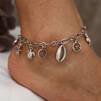 Silver Vintage Alloy Anklet