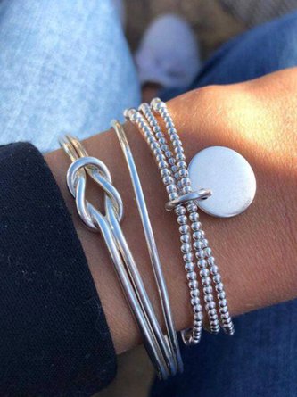Simple Alloy Sets Bracelet