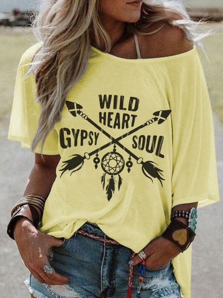Casual  Top Hippie Printed