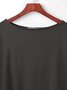 Andynzoe Casual Round Neck Long Sleeve Cotton-Blend T-shirt