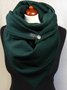 Green Solid Cotton Casual Scarves
