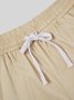 Khaki Casual Cotton Sports Pants